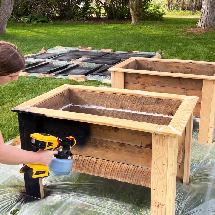 scrap wood cut for garden boxes