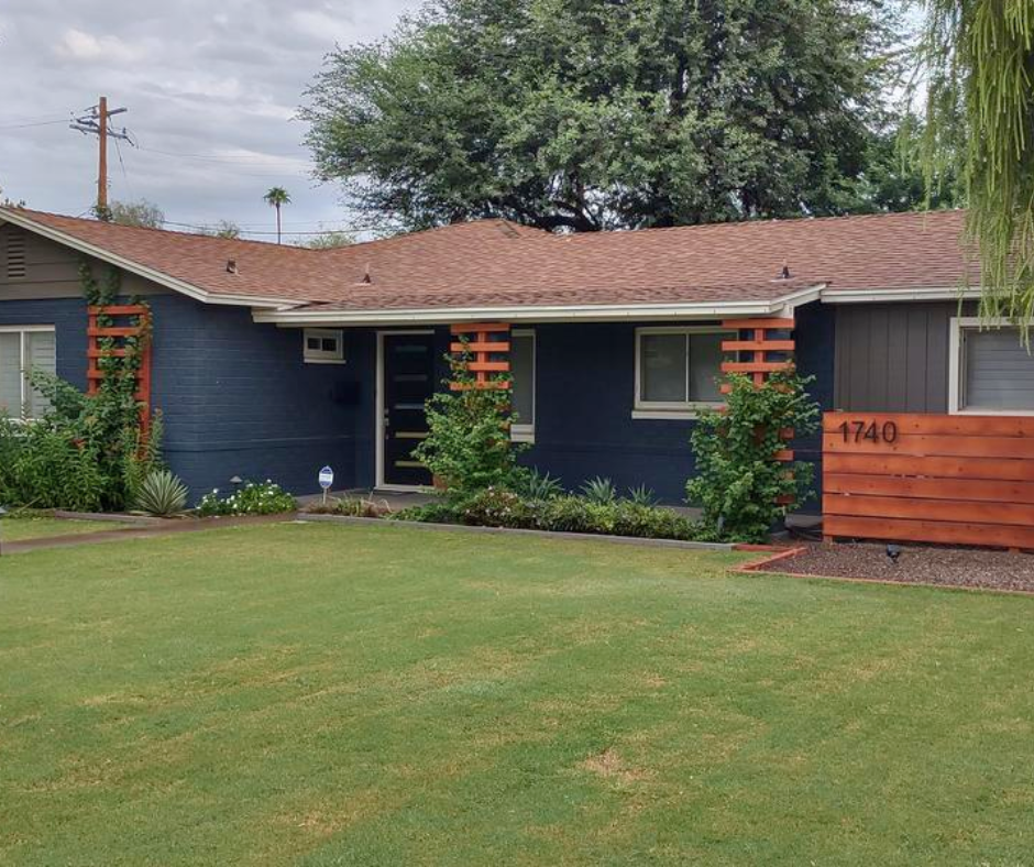 House with stained wood elements